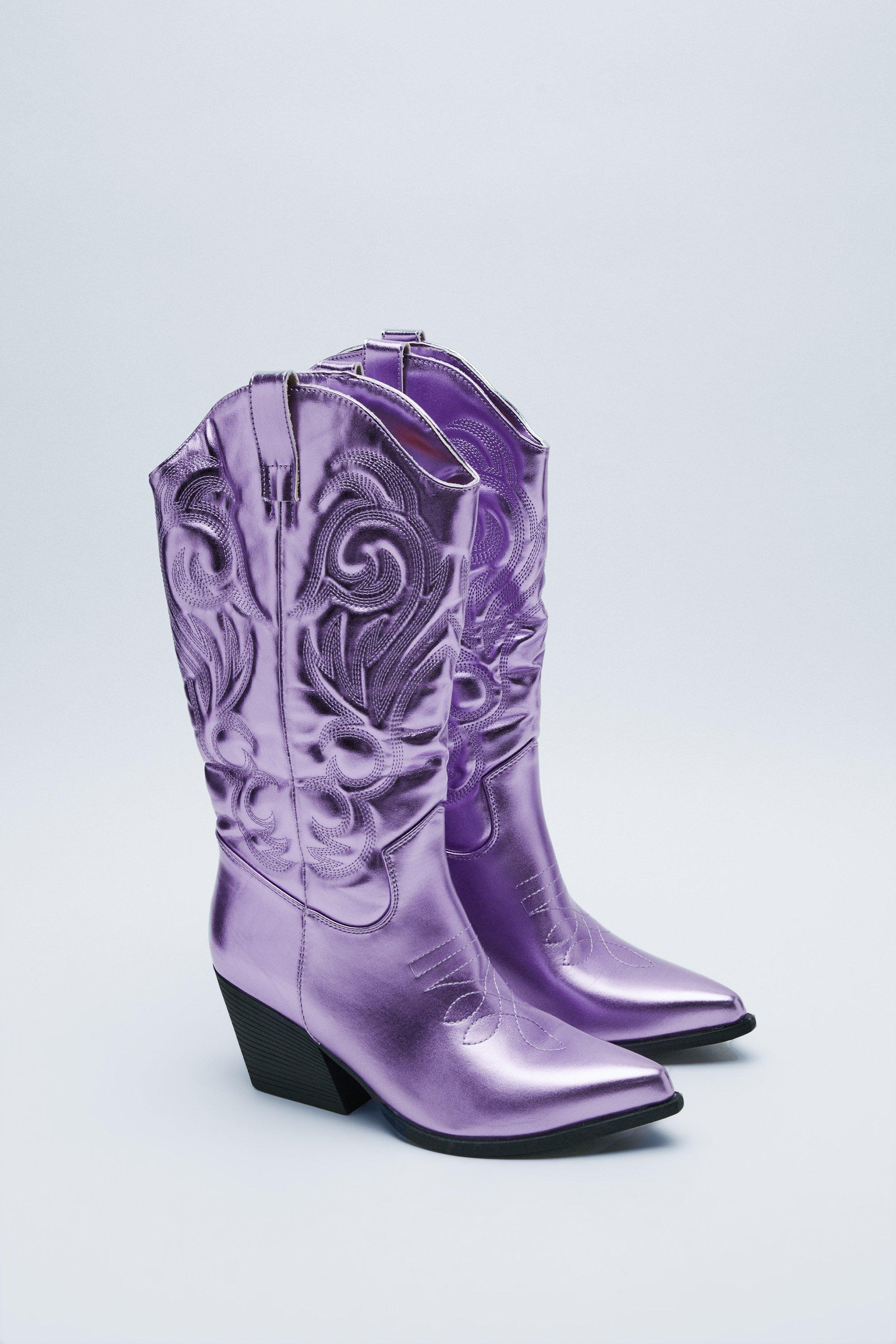 Metallic on sale purple boots